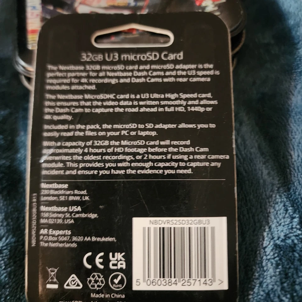 Nextbase 32GB U3 Micro SD Memory Card - with Adapter - Compatible with Nextbase - Image 3 of 3