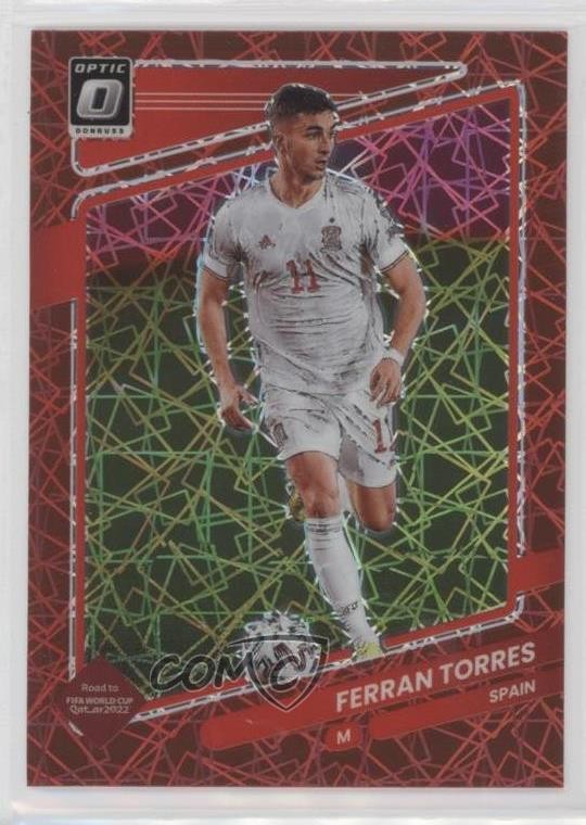 2021-22 Panini Donruss Road to Qatar Optic Red Velocity Prizm Ferran Torres 0ms6
