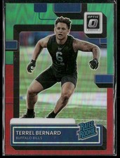 2022 Donruss #P-397 Terrel Bernard Optic Rated Rookies Preview Red and Green