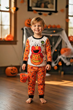 Sesame Street Elmo Glow in the Dark Halloween Toddler Unisex Pajamas New 5T