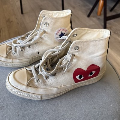 Men Size 5.Women Size 7.5 - Comme des Garçons Play x Converse Chuck 70 High Milk