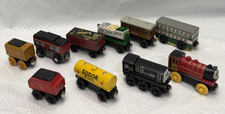 Vintage THOMAS Friends Wooden Railway Train Lot of 10 Cars