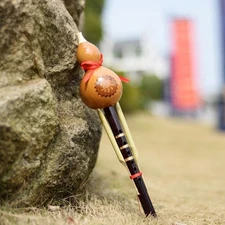 Chinese Folk Wind Instrument Learning Single Note Hulusi Gourd Flute Beginner