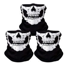 3Pack Skull Balaclava Mask Headwear Scarf for Halloween Motorcycle Riding Skiing