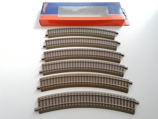 Roco H0 61123 Lote de 6 Curvas R3 30º r 434,5 mm Nuevo New OVP