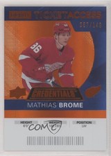 2021 Credentials 2020-21 Debut Ticket Access Orange 87/149 Mathias Brome #76 jg2