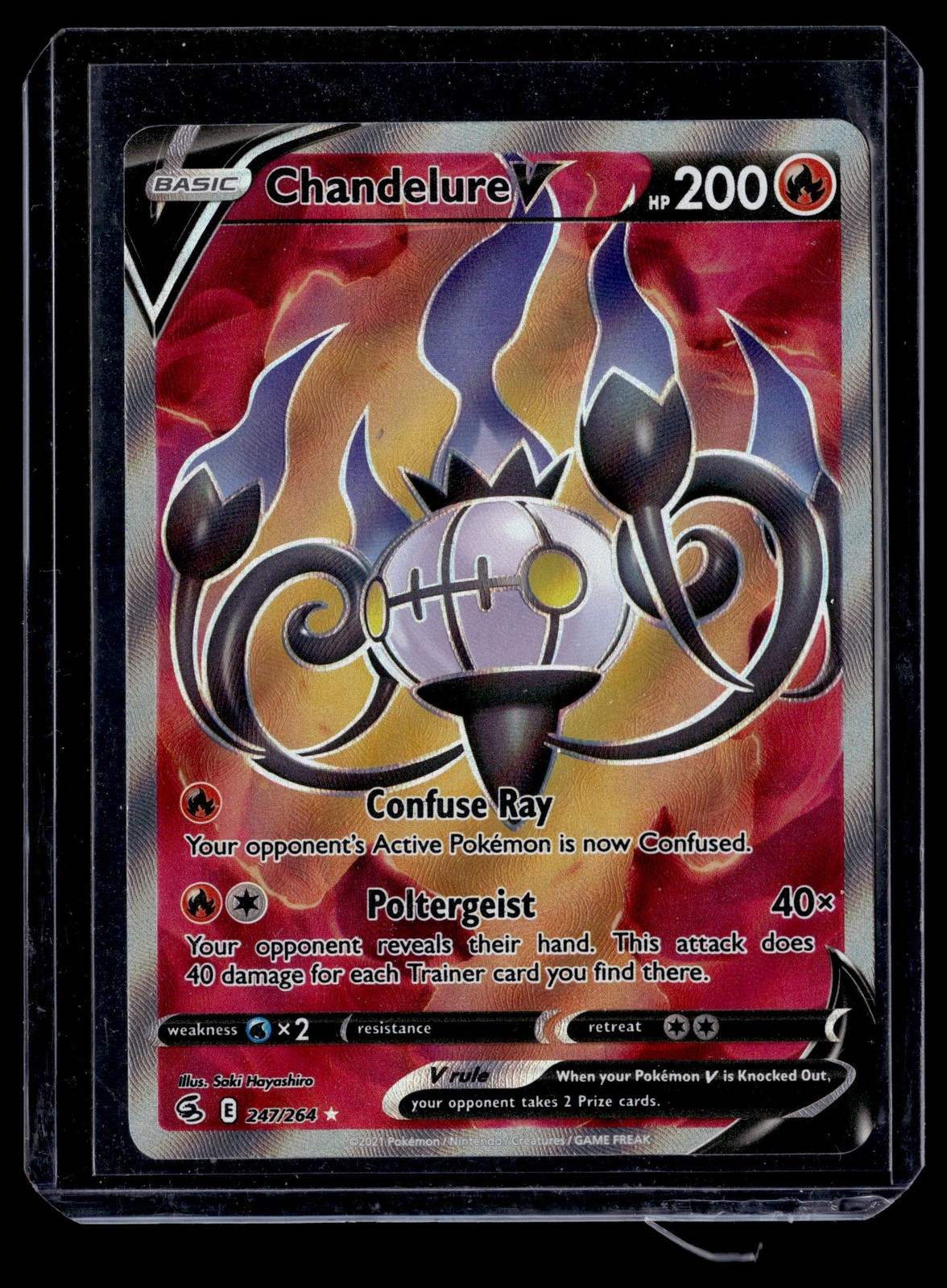 Pokemon TCG SWSH08: Fusion Strike #247/264 Chandelure V (Full Art)