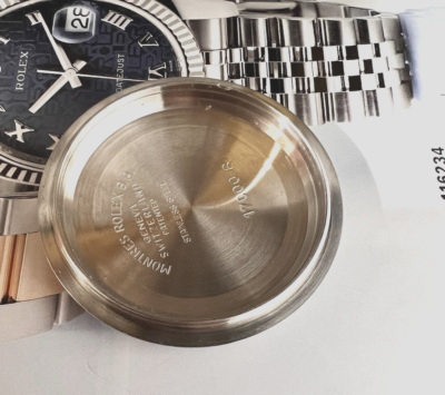 Rolex Watch Case Back 35mm Rare Mint Ref 17000 B Stainless Steel