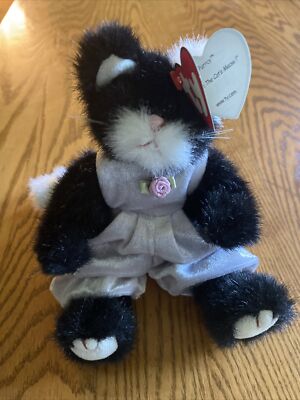 Vintage 1993 PURRCY The Attic Treasures Collection TY Beanie Baby Black Cat, NWT
