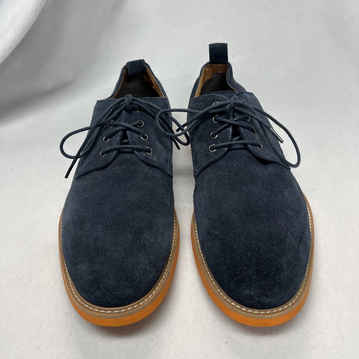 Aldo size 10.5 Men Navy Blue Suede Lace-Up Casual Dress  display picture 2