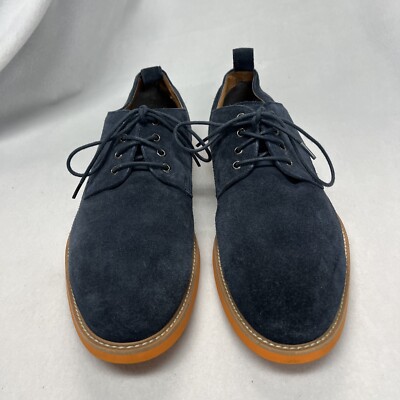 Aldo size 10.5 Men Navy Blue Suede Lace-Up Casual Dress Oxfords shoes | eBay