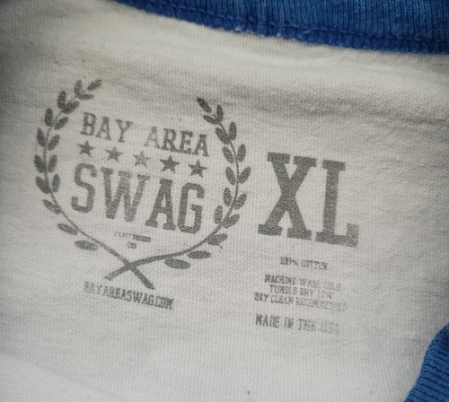 Camicia Bay Area Swag Dub City GOLDEN STATE WARRIORS manica 3/4 adulto taglia XL - Foto 3 di 11