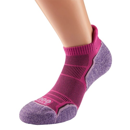 1000 MILLAS CALCETINES DE CORRER HOMBRE MUJER SEÑORA ACOLCHADOS DEPORTES TOBILLO BLISTER x 2 - Imagen 11 de 12