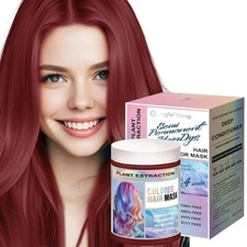 Color Depositing Semi-Permanent Hair Mask Natural Ammonia free (Wine Red 300ml)