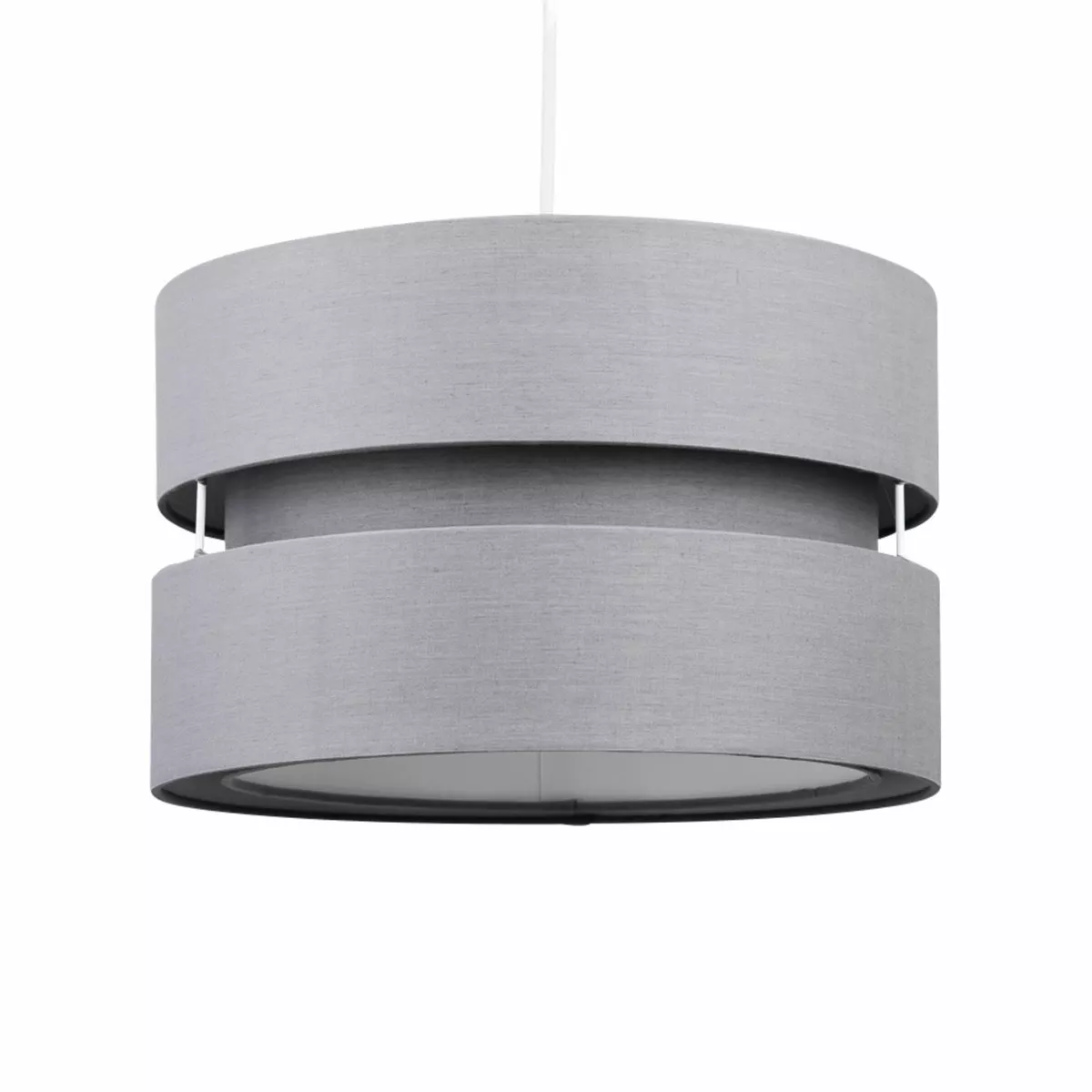 Grey drum pendant light deals