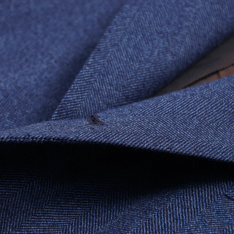 Abrigo Deportivo Orazio Luciano Azul Espiga Lana Suave Clásico EE. UU. 46S o Slim 48S Foto 2 de 4