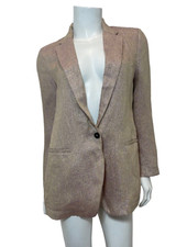 Forte_forte Single Breasted Blazer In Shimmer Pink Size 1/s
