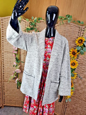 Bellfield B Sultan Blazer Jacket Size Xl Uk 16 Grey Black Speckled Relaxed Fit