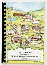 Vintage 1988 Country Cookin' XIT Rural Telephone Cooperative Dalhart TX Cookbook