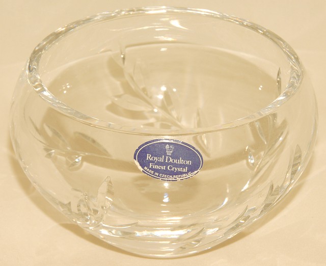 ROYAL DOULTON Finest CRYSTAL 4 1/2" Candy Dish / BOWL / Vase eBay