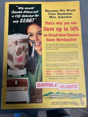 Vintage Gamble Alden's catalog from the 1960s auto clothes tvs tires appliances 