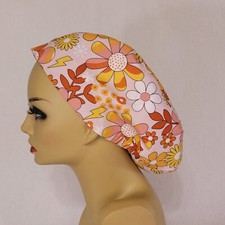 Retro Women Scrub Hat Surgical Cap Scrub Cap Boho Nurses Hat Medical USA Made