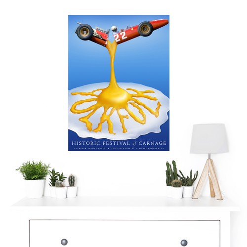 Yolkfolk Track Festival of Carnage 2004 Car Racing Wall Art Canvas Print 18X24" - Picture 2 of 5