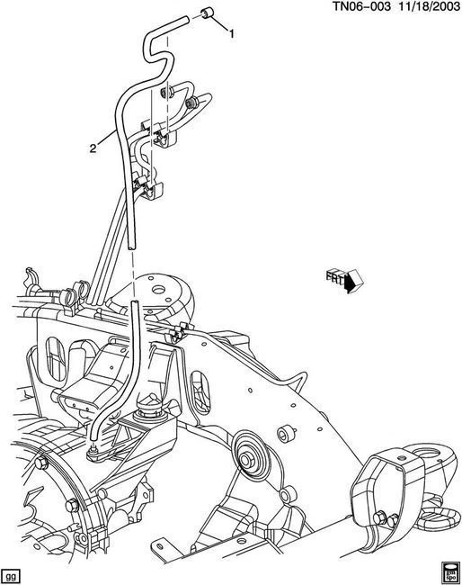 Tubo de ventilación del eje delantero Hummer H2 2008-2009 nuevo OEM 25852621 Foto 3 de 3