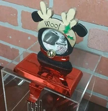 Pet Stocking Enamel Stocking Hanger For Dog Woof