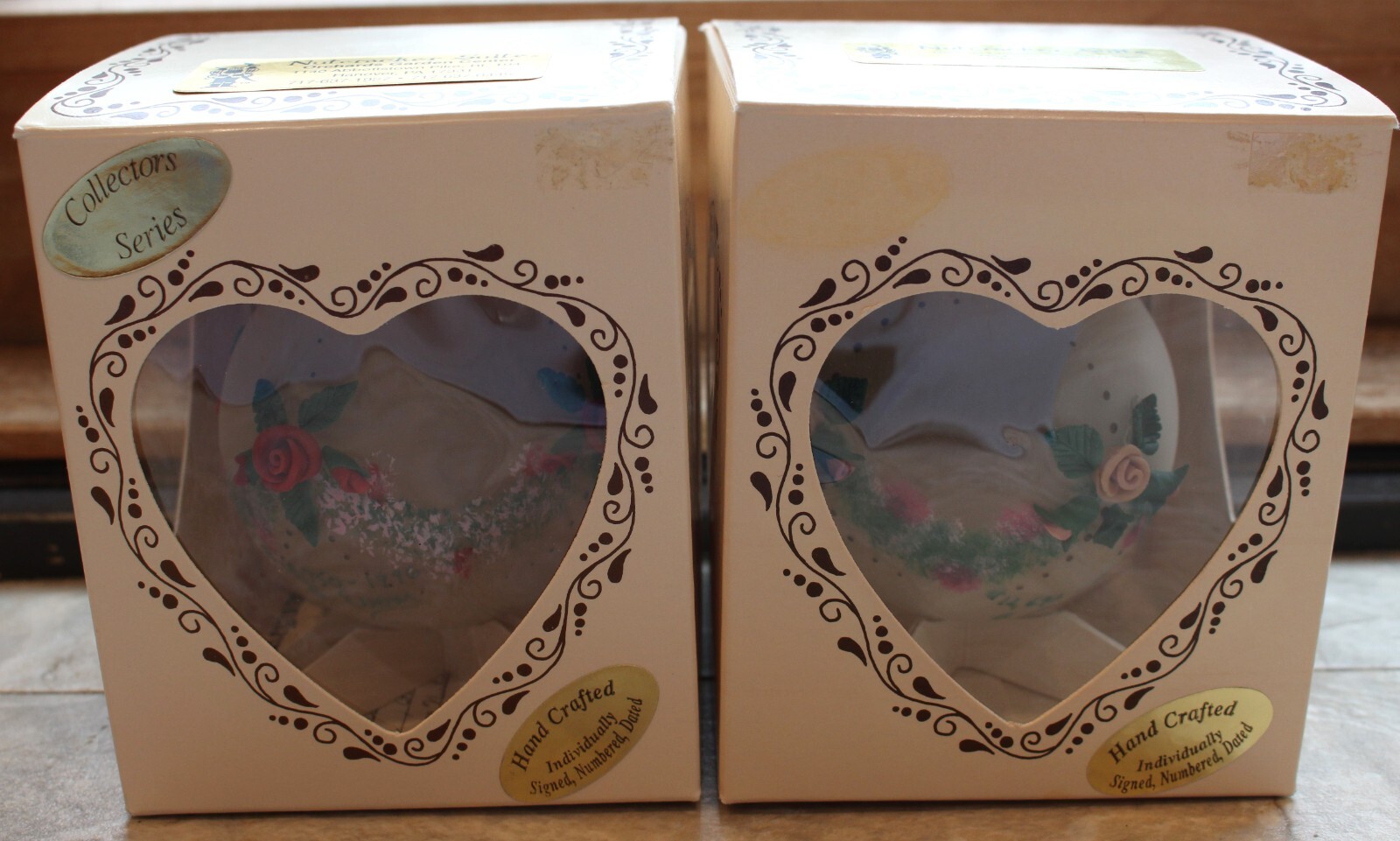 2 Useful Uniques, Inc Collectors Series Handcrafted Christmas Tree Ornaments