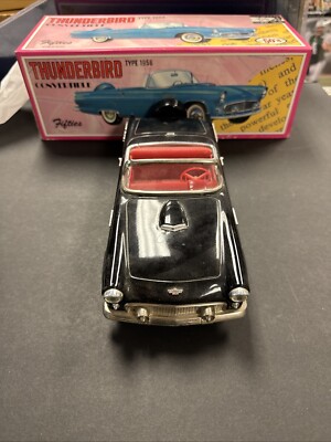 1956 Ford Thunderbird BLACK Convertible Vintage DIE-CAST Car Japan