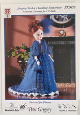 Jacquay Yaxley KNITTING PATTERN Dressed for Dinner Victorian costume 38cm doll
