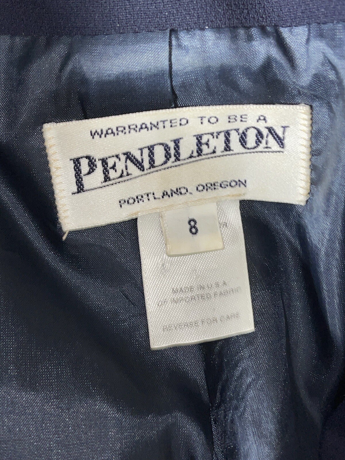 Pendleton 100% Polyester Womens 8 Navy Nautical A… - image 8