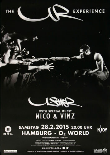 Usher - Experience , Hamburg 2015 | Konzertplakat | Poster-image