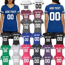 Customized Football COTTON Jersey WOMEN Personalized Jersey Tee