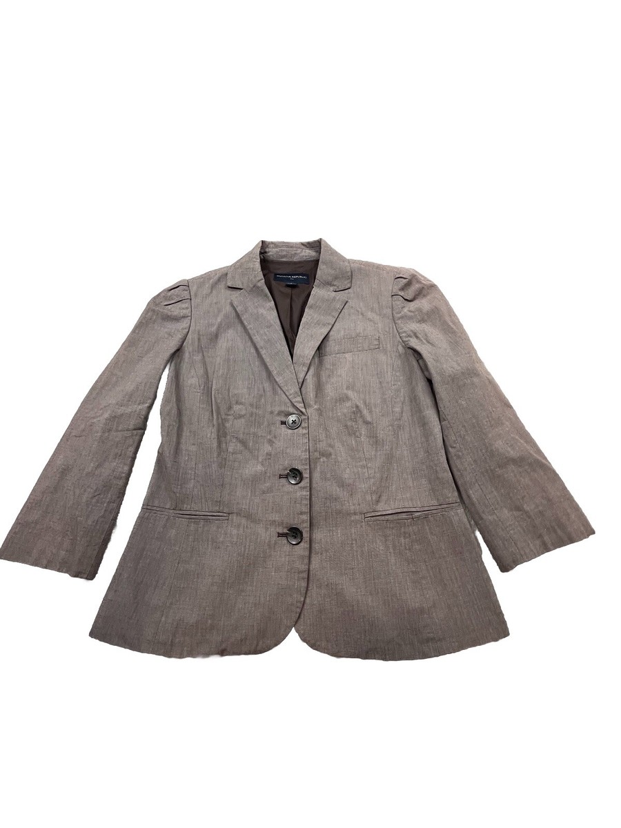 Banana Republic Womens Brown Cotton Blazer Sports Coat/Dress