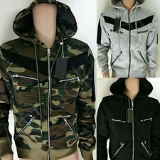 Men's Camo Biker Hoodie size: S to L