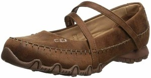 Skechers Women's Bikers-Free Thinker-Whipstitched Mary Jane Flat 5.5, Brown | eBay