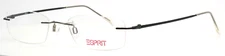 ESPRIT ET17313 538 Black Gunmetal Mens Rectangle Rimless Eyeglasses 48-19-135