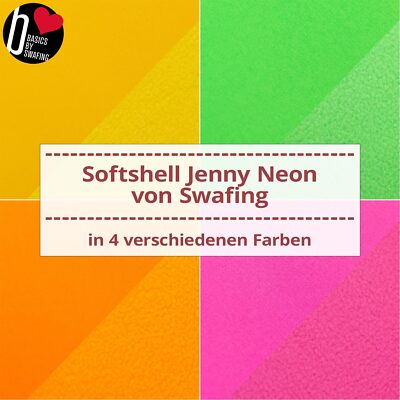 Softshell Stoff Jenny Neon von Swafing (Meterware ab 0,50m)