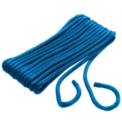 1/4 Inch x 6 Ft Blue Double Braid Nylon Fender Lines for Boats 2 PACK FREE SHIP - Foto 4 di 4