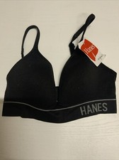     WOMEN SIZE SMALL HANES ORIGINALS RIB CONTOUR COMFORTFLEX FIT BRALETTE WTF41 