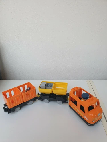 LEGO Triebwagen ,Transportanhänger , Kippanhänger aus duplo Güterbahnhof (10875)