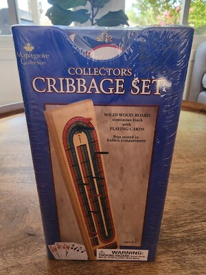 NEW Maplegrove Collection Collectors Cribbage Set Board Playing Cards Game