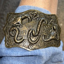Vans Shoe Skater Skating Skate Boarding Board Border Snake Vintage Belt Buckle