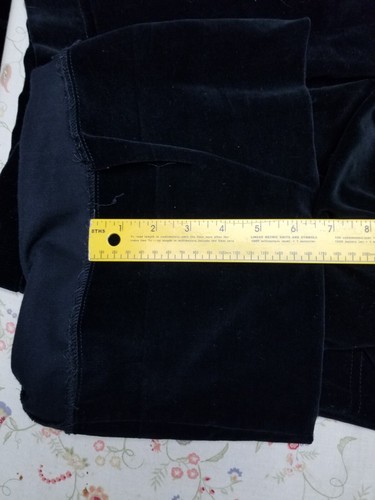 1940's Womens Velvet Vintage Hostess Lounge Pants High Waist Super Wide S - Picture 11 of 11