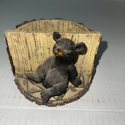 RARE Bear Foots Baby Bear By Jeff Fleming Big Sky Carvers Pencil Holder