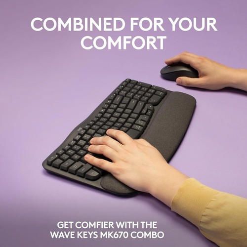 Wireless Ergonomic Keyboard & Signature M550 Mouse Combo for Natural Comfort - Picture 4 of 12