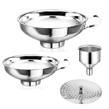 Funnel with Strainer, Food Grade Funnel for Kitchen Use Dishwasher Safe