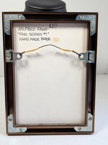 Wilfred Fang Framed Mixed Media*THE FAN SERIES*Paper Art*6 1/4 wide x 8.25 tall - 第 4/8 張圖片